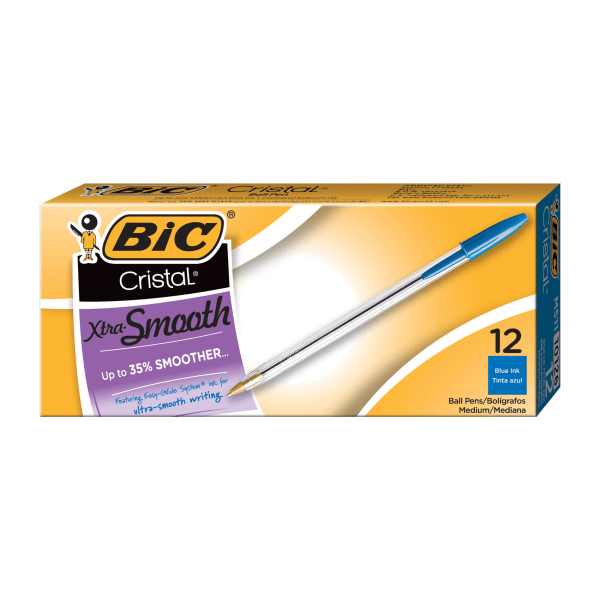 UPC 070330101265 product image for BIC® Cristal® Ballpoint Pens, Medium Point, 1.0 mm, Clear Barrel, Blue Ink, Pack | upcitemdb.com