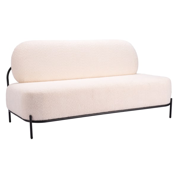 Zuo Arendal Polyester Sofa, 30-3/4""H x 24-7/16""W x 28-3/4""D, Vanilla -  110024