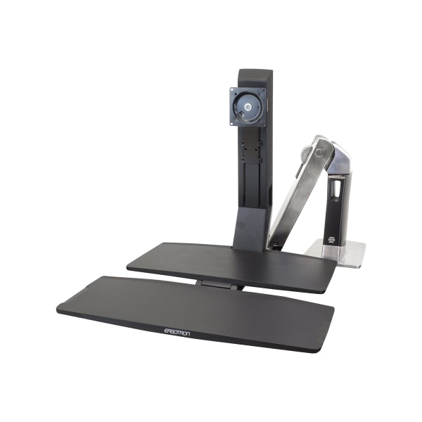 Ergotron® WorkFit Mounting Arm For Flat-Panel Displays, Black/Polished Aluminum -  24-317-026