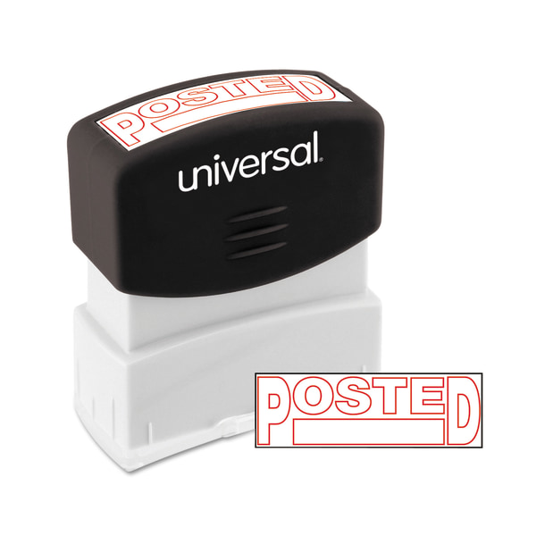 UPC 087547100653 product image for Universal® Pre-Inked Message Stamp, Posted, 1 11/16