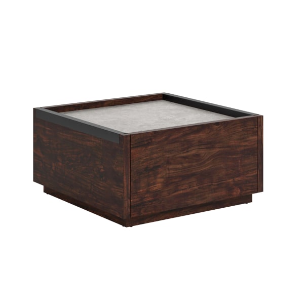 Sauder Manhattan Gate Engineered Wood Coffee Table in Rich Walnut/Slate Gray