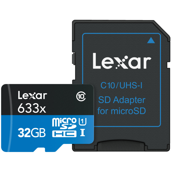 Lexar® microSDHC™ High-Performance UHS-1 Memory Card, 32GB -  LSDMI32GBBNL633A