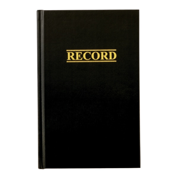 Adams Record Book 9 38 x 6 200 Pages 100 Sheets Black