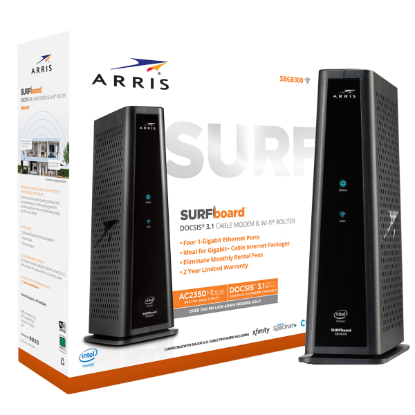 ARRIS SURFboard SBG8300 DOCIS 3.1 Wireless Cable Modem -  1000656