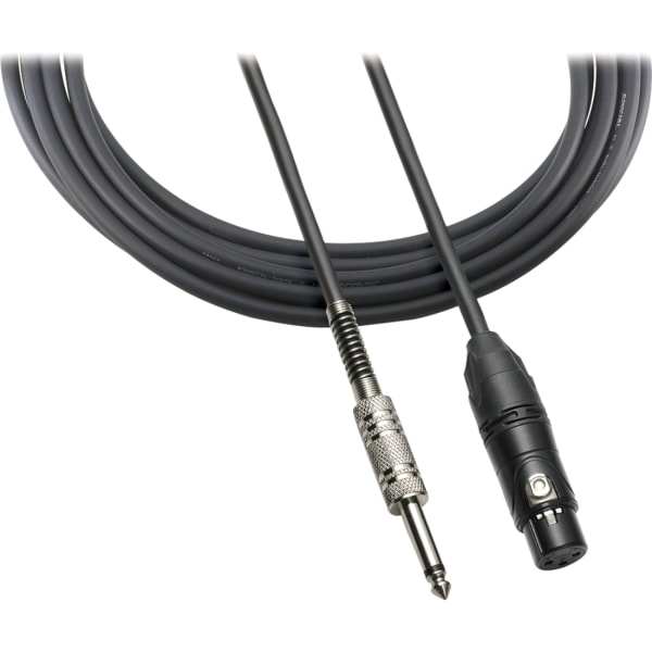 Photos - Cable (video, audio, USB) Audio-Technica XLRF - 1/4" Cable for Balanced Microphones with Pin 2 Hot. 10'  Length - 10 ft 6.35mm/XLR Audio Cable (3.0 m)