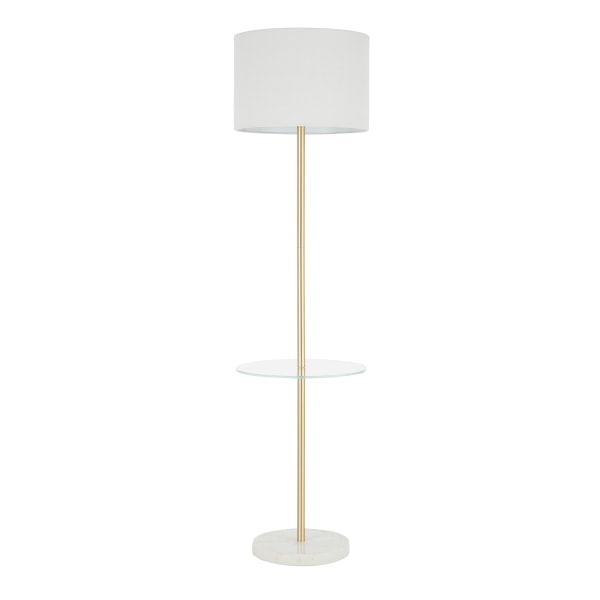LumiSource Chloe Shelf Floor Lamp, 62-1/2""H, White -  LS-CHLOE WMB AUW