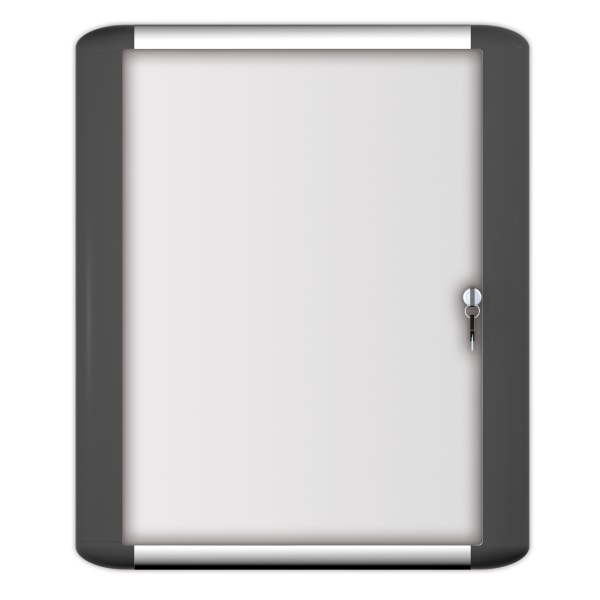 MasterVision® Platinum Pure Magnetic Dry-Erase Enclosed Whiteboard, Swinging Door, 36"" x 48"", Aluminum Frame With Silver Finish -  VT640209650