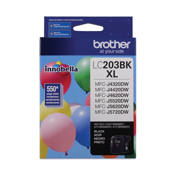Brother® LC203 Black High-Yield Ink Cartridge, LC203BKS