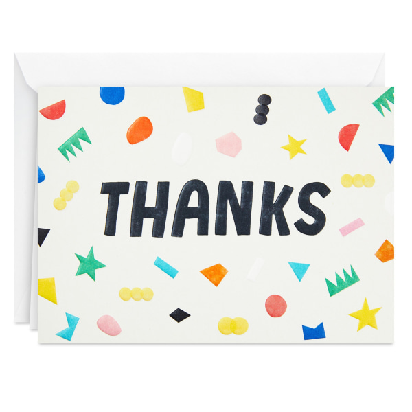 Hallmark Blank Thank-You Notes, Geometric Confetti (Pack of 24 Cards with Envelopes)