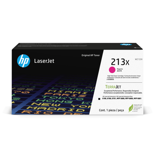 HP 213X Magenta High Yield LaserJet Toner Cartridge, W2133X