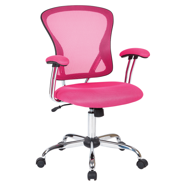 Office Star Avenue Six Juliana Mesh Task Chair, Pink/Silver