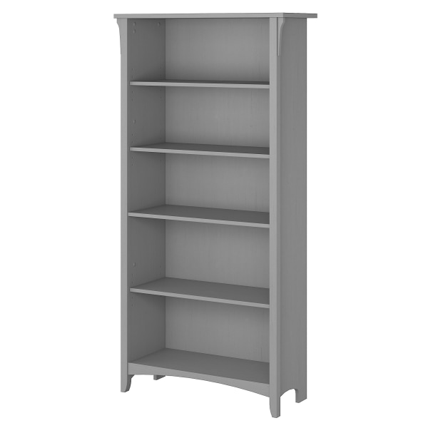 62.95" Salinas 5 Shelf Bookcase Gray - Bush Furniture