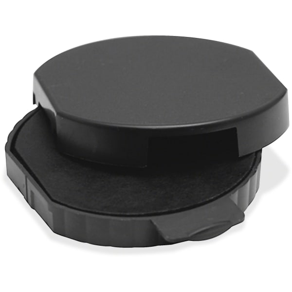 Trodat Custom Dater Replacment Ink Pad - 1 Each - 1.8 Diameter - Black Ink - Black - Plastic