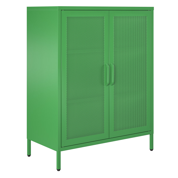 Photos - Wardrobe Novogratz Channing 2-Door 3-Shelf Metal Mesh Locker Accent Cabinet, 40"H x 31-1/2"W x 15-3/4"D, Kelly Green