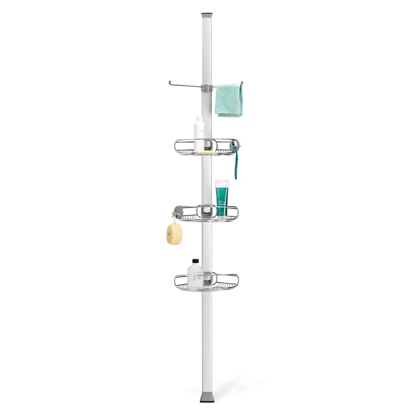 simplehuman® Tension Pole Shower Caddy Stainless
