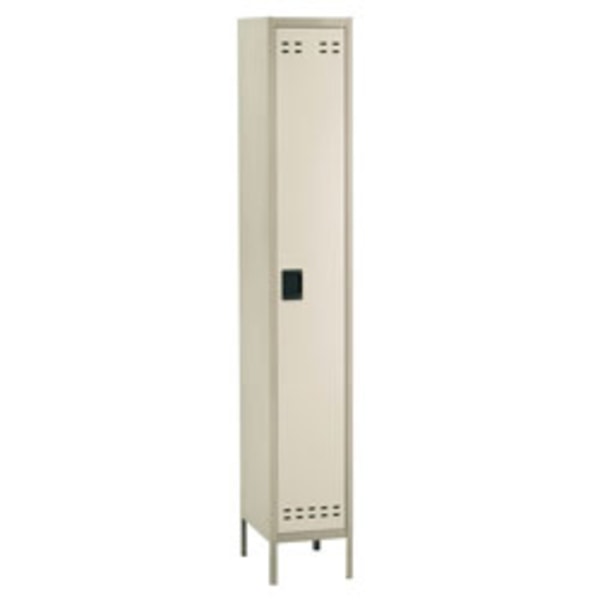 Safco® Steel Locker, Single-Tier, Tan, 78"H x 12"W x 18"D (5522TN)