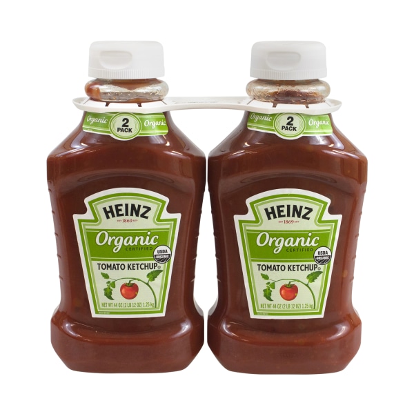 UPC 013000307550 product image for Heinz Organic Tomato Ketchup, 44 Oz, Pack Of 2 Bottles | upcitemdb.com