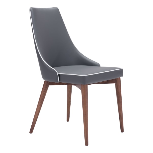 Photos - Chair ZUO Modern Moor Dining , Dark Gray, Set Of 2  100278 