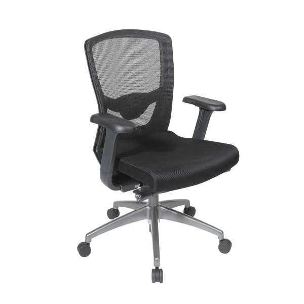 Office Star Pro-Line II Ergonomic ProGrid Mesh-Back Chair, Black