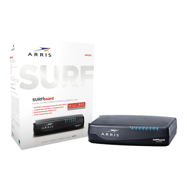 SURFboard SBV3202 DOCSIS 3.0 Cable Modem For Xfinity Internet & Voice - ARRIS 1000880
