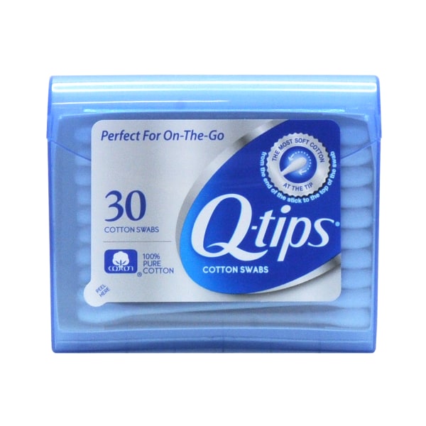 Q-tips® Cotton Swabs Travel Pack, White, Box Of 30