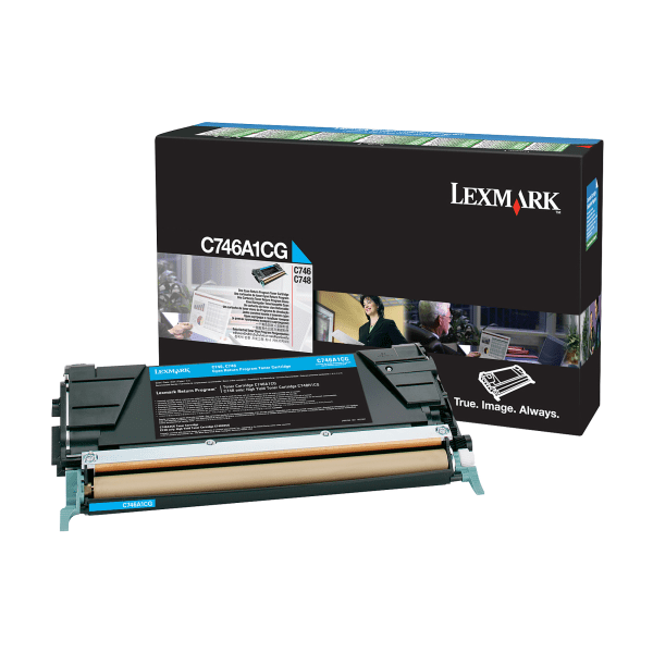 Lexmark™ C746A1CG Cyan Return Program Toner Cartridge