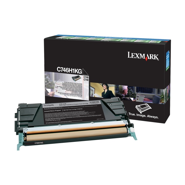 Lexmark&trade; C746H1KG High-Yield Black Toner Cartridge LEXC746H1KG