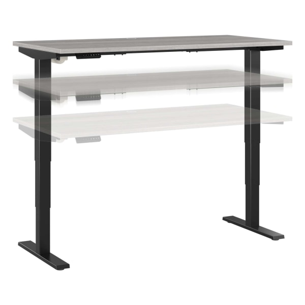 Bush® Business Furniture Move 40 Series Electric 60""W x 30""D Electric Height-Adjustable Standing Desk, Platinum Gray/Black, Standard Delivery -  Bush Business Furniture, M4S6030PGBK