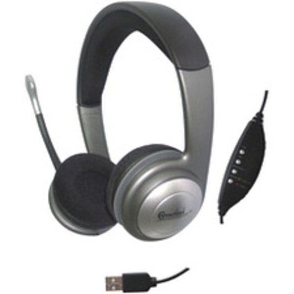 SYBA Multimedia Connectland Headset - Stereo - USB, Mini-phone (3.5mm) - Wired - 32 Ohm - 20 Hz - 20 kHz - Over-the-head - Binaural - Ear-cup -  CL-CM-5008-U
