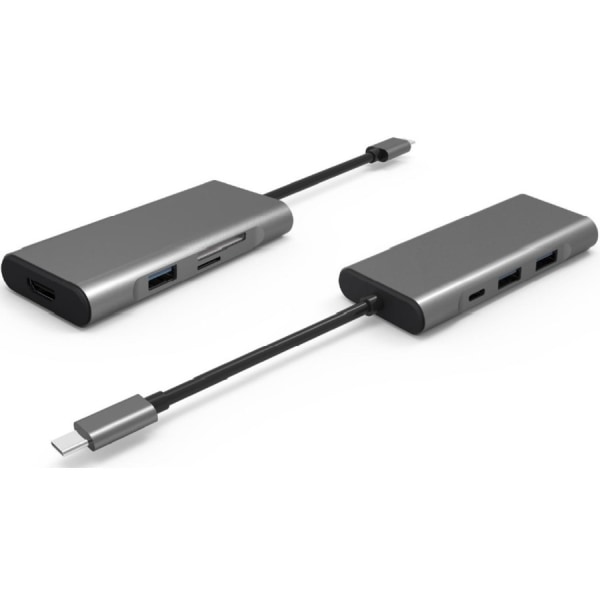 Tucano 7 in 1 USB-C Hub Power Delivery - for Tablet PC - USB 3.1 Type C - 3 x USB 3.0 - USB Type-C - HDMI - Wired