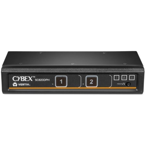 Cybex  KVM Switchbox Cybex SC800 Secure KVM | Single Head | 2 Port Universal DisplayPort | NIAP version 4.0 Certified (SC820D - Vertiv SC820DPH-400
