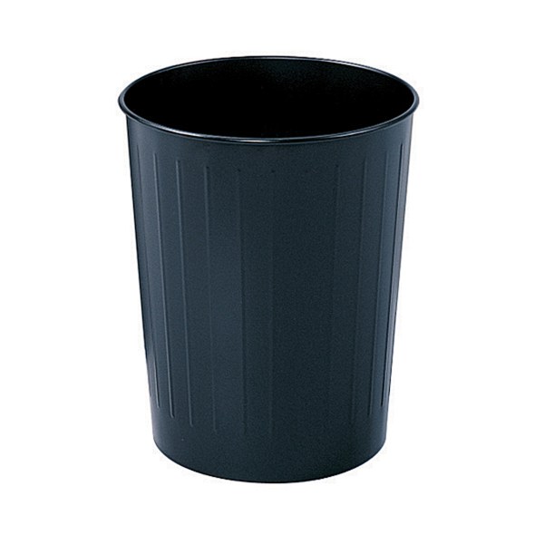 Safco SAF9604BL Fire-Safe Wastebasket Round Steel 6 gal.