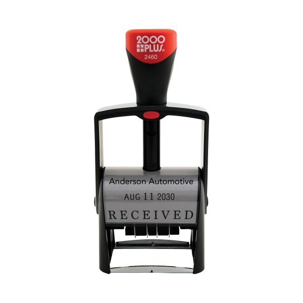 Custom 2000 PLUS 2 Color Heavy Duty Self Inking Date Stamp 2160