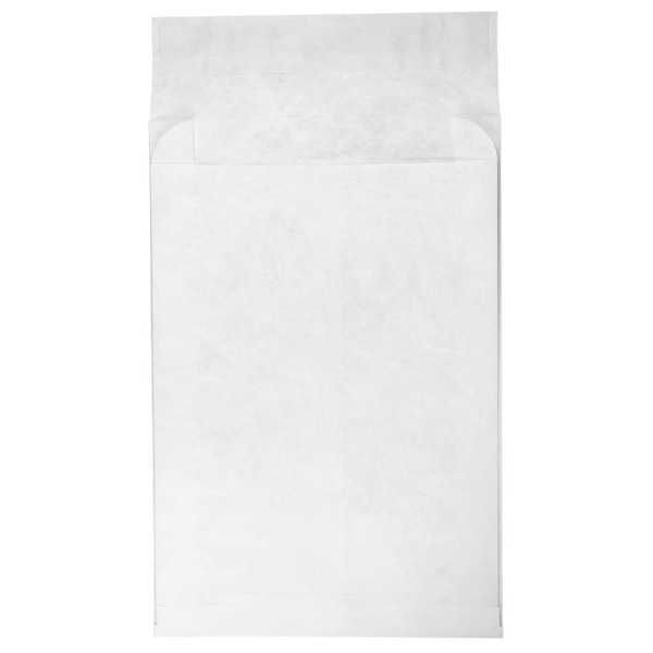 JAM Paper® Tyvek® Open-End 15""H x 12""W x 3""D Envelopes, Peel & Seal Closure, White, Pack Of 100 Envelopes -  376634186B