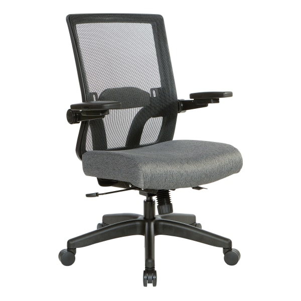 Office Star Space Seating 867 Series Ergonomic Mesh Mid-Back Managers Chair, Black