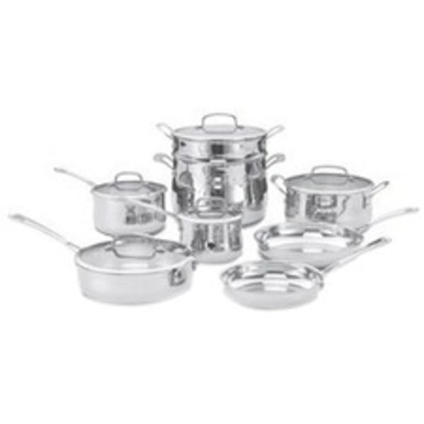Cuisinart Contour Stainless Steel 13-Pc. Cookware Set - Stainless Steel