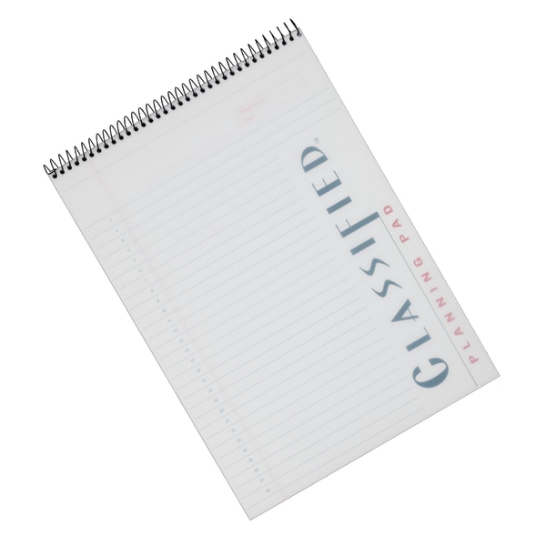 Classified C ""B"" Planning Pad, 8 1/4"" x 11 3/4"", 140 Pages (70 Sheets), Frosty Clear -  TOPS, 99710