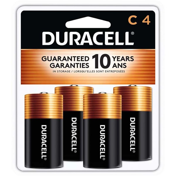 Duracell Coppertop C Alkaline Batteries, 4/Pack (MN1400R4ZX) | Quill