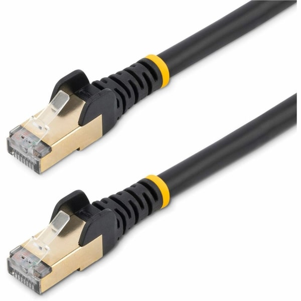 StarTech 9ft Black Cat6a Shielded Patch Cable, Cat6a Ethernet Cable, 9 ft Cat 6a STP Cable, Snagless RJ45 Ethernet Cord
