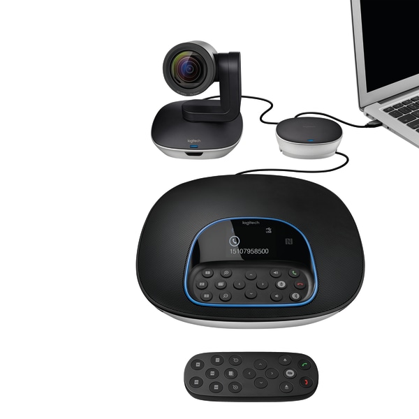 Logitech Group Video Conferencing System, High Definition, Black (960-001054)