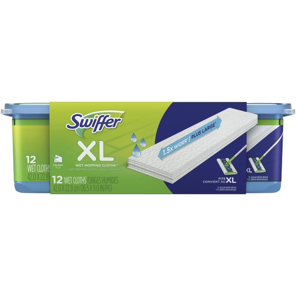 (6 boxes | 12ct per pack ) Swiffer Sweeper X-Large Wet Mopping Pad Multi-Surface Refills for Floor Mop - Open Window Fresh Scent 