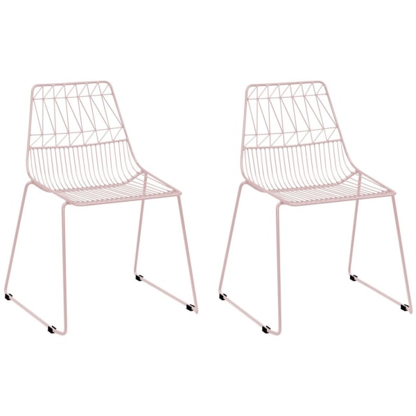 Ace Childrens Wire Activity Chairs, Blush Pink, Set Of 2 Chairs