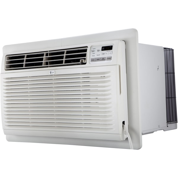 LG 230V Through-The-Wall Air Conditioner With Heat, 11,200 BTU, 14 7/16""H x 24""W x 20 1/8""D, White -  LT1237HNR