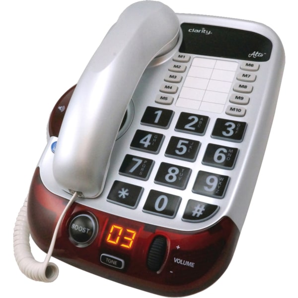 Clarity Alto Standard Phone - 1 x Phone Line - Speakerphone - Hearing Aid Compatible -  54005.001