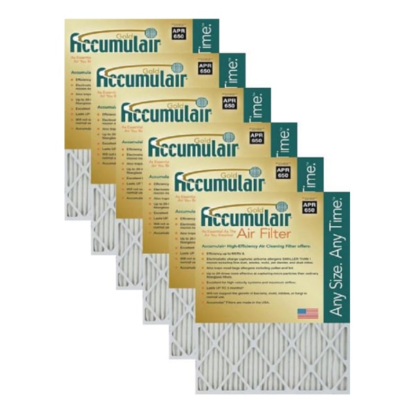 Accumulair Gold Air Filters 24H x 24W x 2D Pack Of 4 Filters