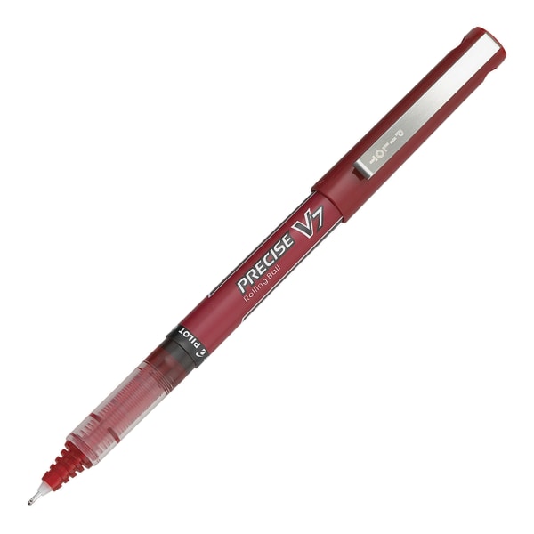Pilot® Precise™ V7 Liquid Ink Rollerball Pens, Fine Point, 0.7 mm, Red