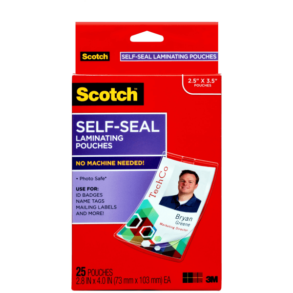 UPC 021200593970 product image for 3M™ Scotch™ Self-Laminating Pouches, For Clip Style ID Badges, 4 1/16