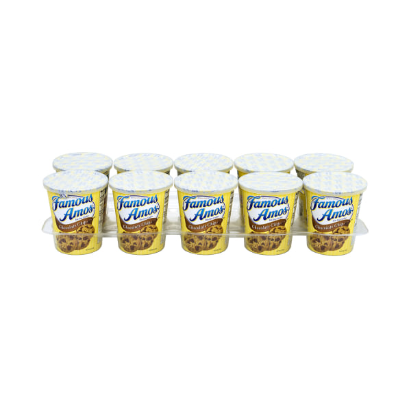 UPC 076677100329 product image for Famous Amos On-The-Go Chocolate Chip Cookie Cups, 2.7 Oz, Pack Of 10 Cups | upcitemdb.com