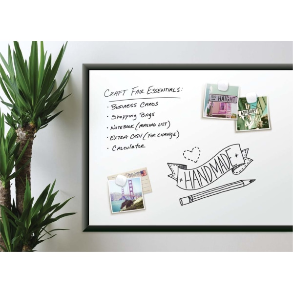 U Brands Magnetic Dry-Erase Whiteboard, 24 x 36, Aluminum Frame With Black Finish
