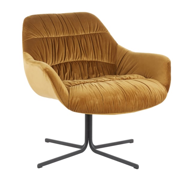 LumiSource Wayne Swivel Lounge Chair, Black/Chartreuse -  CHR-WYNE BKY